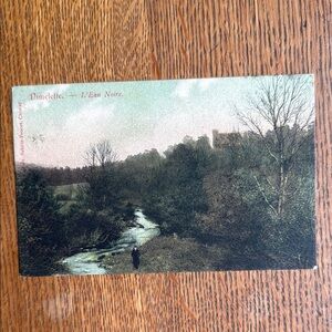 Antique French Postcard, Dinant, Belgium, Dinantelle, L'Eau Noire, posted 1905